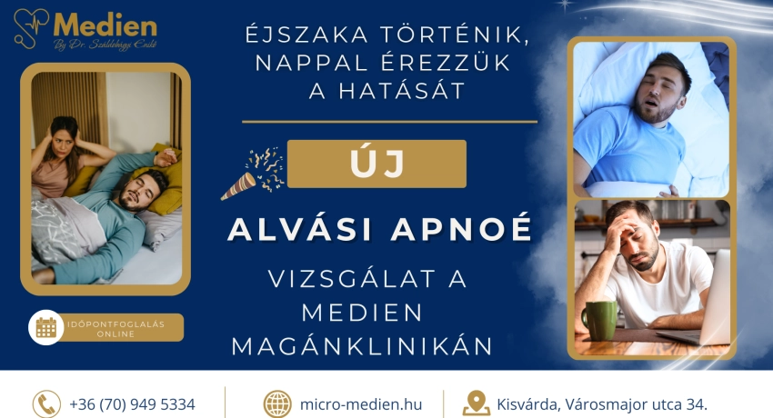 Új szolgáltatás a Medien Magánklinikán: Elindult az alvási apnoé vizsgálalt